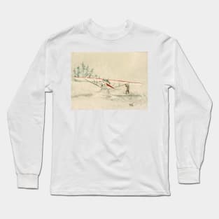 Taking off in a blizzard. Original Painting Long Sleeve T-Shirt